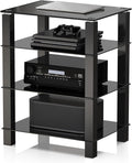 FITUEYES 4-Tier Media Stand Audio/Video Component Cabinet by FITUEYES