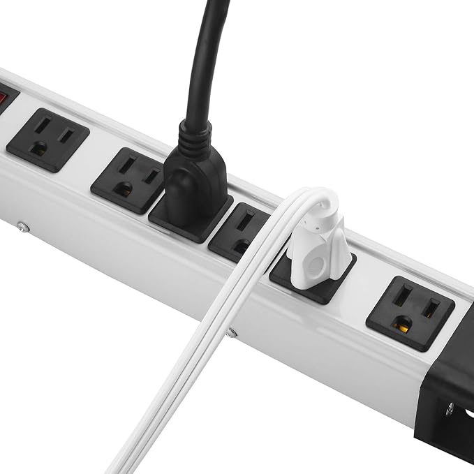 Heavy Duty Power Strip Surge Protector, 6 Outlet Industrial Metal Power Strip - Image 5
