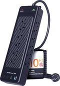 Surge Protector Power Strip/Heavy Duty 10ft Extension Cord by Nanolakesurgeprotectorpowerstrip