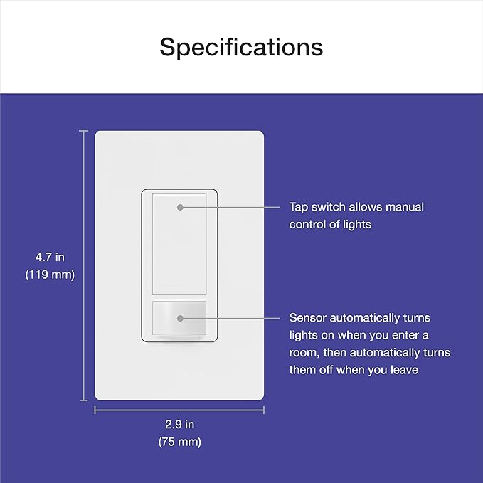 Lutron Maestro Motion Sensor Light Switch Indoor - Image 12