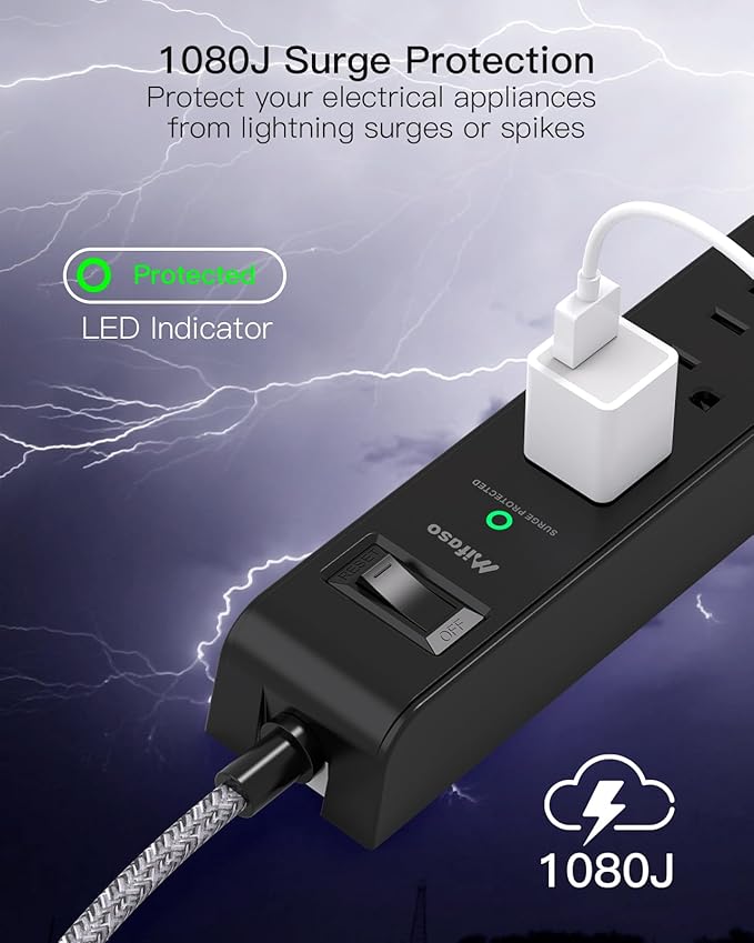 2 Pack Surge Protector Power Strip - Image 5