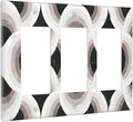 Bvtewkhz Black/White Art Marble 3 Gang Triple Rocker Decorative Light Switch by Unknown