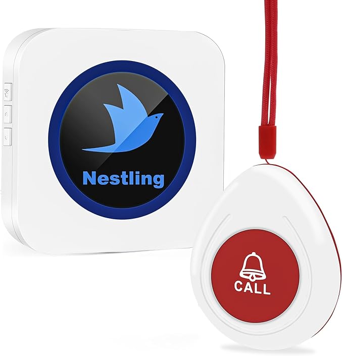 Nestling® Wireless Caregiver Pager SOS Call Button Nurse Alert System Call Bell by Nestling