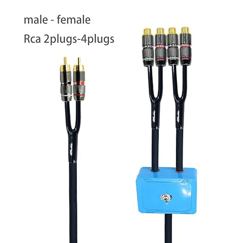 1.5ft Sound Channel swicher 2 male to 4 female RCA Switch Selector 2 in 1 Out - Image 2