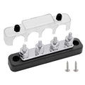 4 x #10 Studs Bus Bar, Ampper 4.2" Ground Distribution Block Brass Battery by Ampper