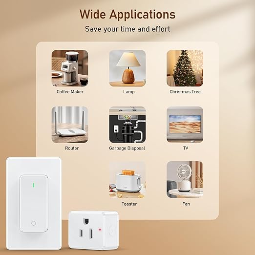Thinkbee Remote Control Outlet Plug, 15A /1500W 600ft RF Range Wireless Light - Image 7