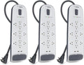 Belkin 12-Outlet USB Power Strip Surge Protector, Flat Plug, 6ft Cord by Belkin