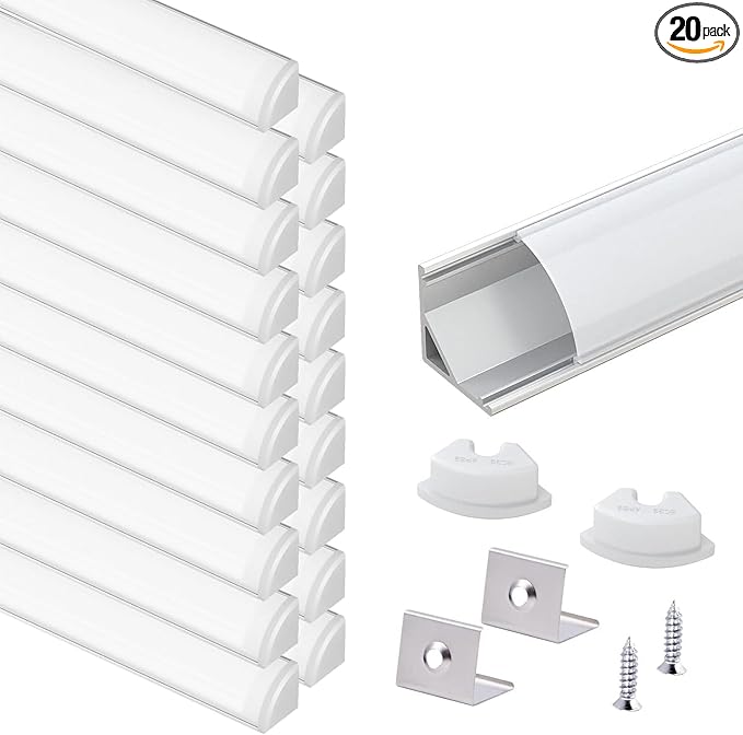 VST 20Pack 1 ft LED Aluminum Channel by VSTLighting