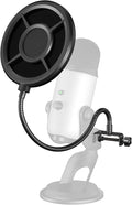 Microphone Pop Filter, Aokeo Mic Mask Shield, Three-layer Wind Pop Screen by Aokeo