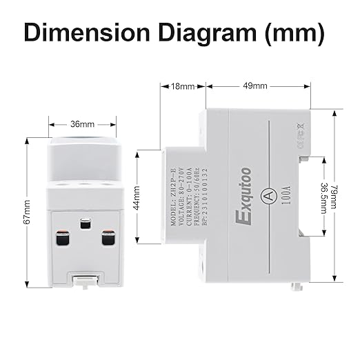 Exqutoo Multi-Function Energy Meter Color Digital Energy Meter - Image 5