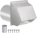 10 Inch Hooded Wall Vent with Screen and Damper, Exterior Wall Exhaust Vent by JYINCPED