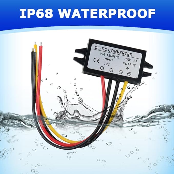 2Pcs 12/24V to 5V 5A 25W DC-DC Step Down Converter, Power Supply Adapter - Image 3