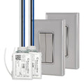 RunLessWire 3-Way Fan & Light Battery-Free DIY Kinetic Wireless Light Switch Kit by RunLessWire