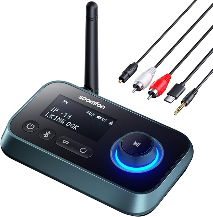 SOOMFON Bluetooth Transmitter for TV 3-in-1 Bluetooth 5.0 Transmitter Receiver by SOOMFON