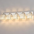 FDPBY Modern Vanity Light 5-Lights Brushed Nickel Vanity Light Crystal Bathroom by FDPBY