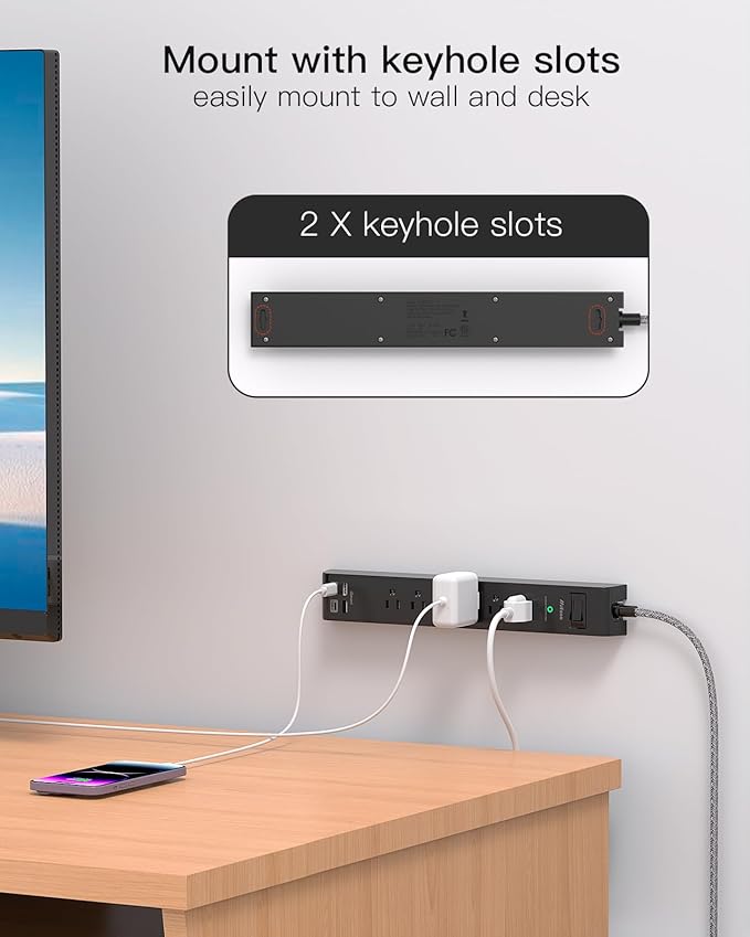 2 Pack Surge Protector Power Strip - Image 7