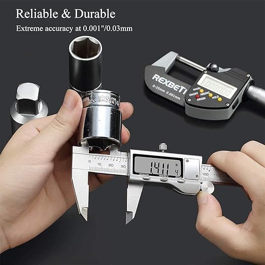 Digital Caliper, IP54 Waterproof Stainless Steel Caliper Measuring Tool - Image 7
