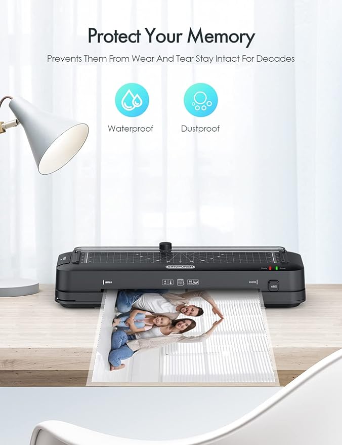 SINOPUREN 9-Inch Laminator Machine, Fast 3-Min Warm-Up, 3-in-1 Thermal Laminator - Image 2