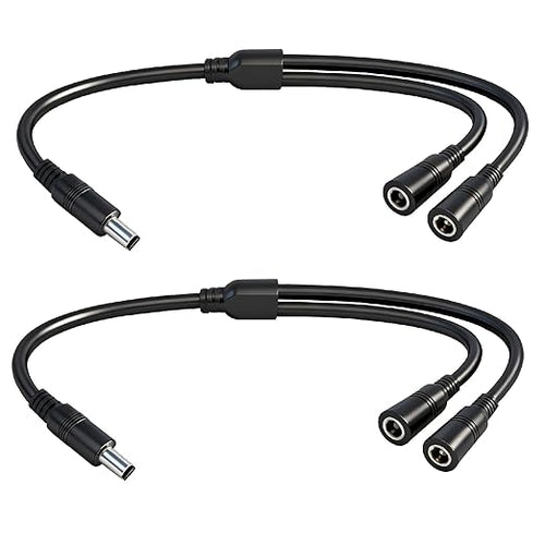 1.3FT 5.5mmx2.5mm 14AWG 12V/24V DC Power Splitter 1Male to 2Female High Power by IMIYORE