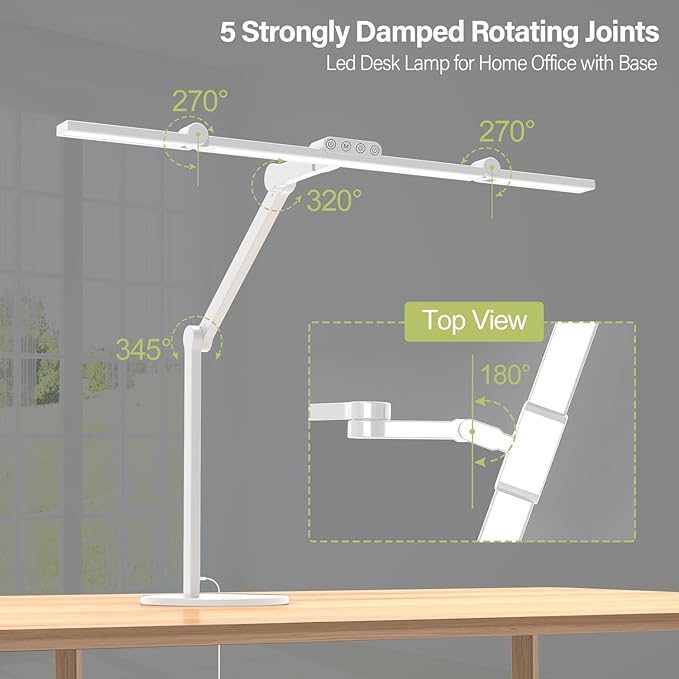 Micomlan Led Desk Lamp with Atmosphere Lighting, Rotatable Tall Architect Desk - Image 6