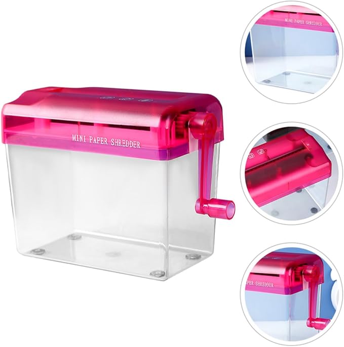 Healeved Manual Paper Shredder Desktop Small Wear-Resistant Hand Crank Shredder - Image 9
