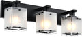 WINSHEN 3-Lights Bathroom Light Fixture Over Mirror, Modern Black Wall Sconce by WINSHENLighting