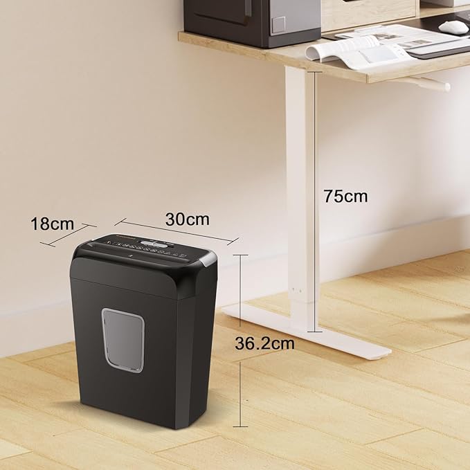 Bonsaii Shredders for Home Use, 3.4 Gal Wastebasket, 6-Sheet Cross-Cut Credit - Image 7