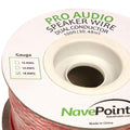 NavePoint 100ft in Wall Audio Speaker Cable Wire CL2 16/2 AWG Gauge 2 Conductor by NavePoint