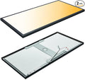 Mcacggo Black 2x4 FT LED Flat Panel Light Surface Mount 2 Pack, 0-10V Dimmable by Mcacggo