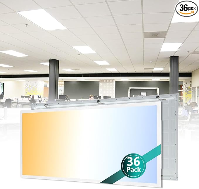 VocgoUU 2x4 LED Flat Panel Light, 36 Pack, Selectable 40W/50W/60W, by VocgoUULighting