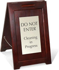 SmartSign Premium 'Do Not Enter Cleaning in Progress' Wooden A-Frame Standing by SmartSign