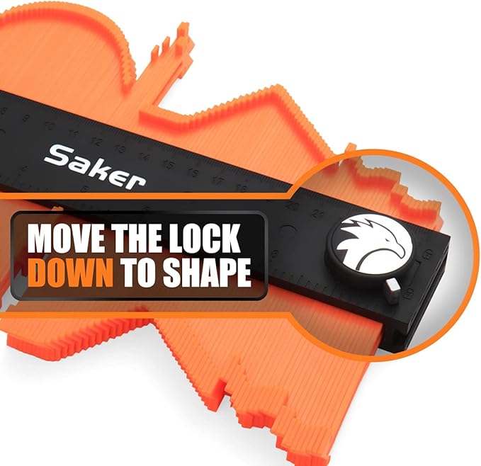 Saker Contour Gauge Profile Tool- Adjustable Lock-Precisely Copy Irregular - Image 2