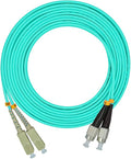 Jeirdus 10 Meters 33ft SC to FC Duplex 50/125 10G OM3 Multi-Mode Fiber Optic by Jeirdus