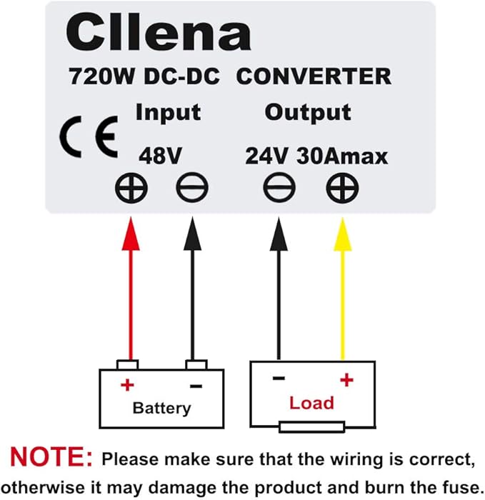 Cllena DC 48V Step Down to 24V 30A 720W Voltage Reducer Converter, Waterproof - Image 7