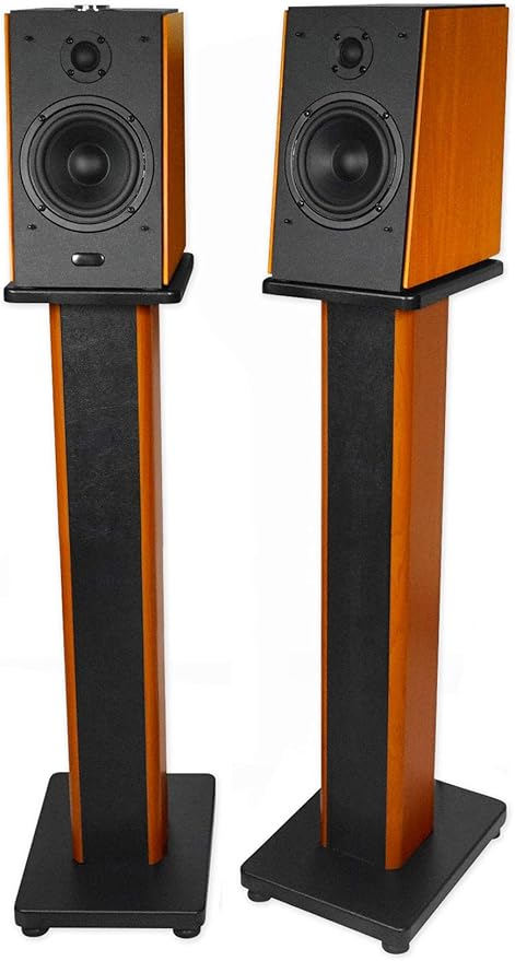 Rockville RHT28C 28" 2-Tone Bookshelf Speaker Stands Surround Sound Home Theater - Image 6