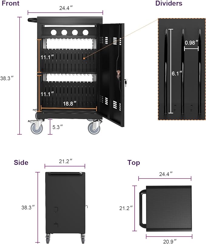30-Device Mobile Charging Cart - Image 2