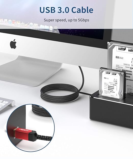 JSAUX USB 3.0 Printer Cable, Type A Male to B 3.0 Male USB 3.0 Type B Upstream - Image 4