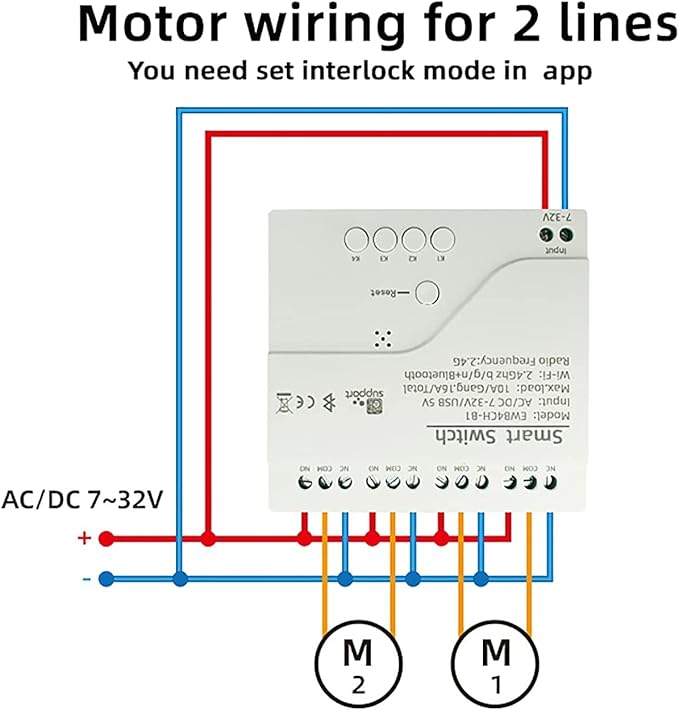 Newgoal 4 Channel Smart Switch, Momentan/Locking WiFi Relay, eWeLink App - Image 7
