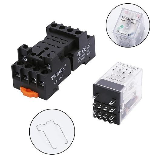 TWTADE/AC 24V Relay 5A Electromagnetic Power Coil Relay 14 Pins 4PDT 4NO+4NC - Image 2