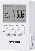 VIVOSUN Digital Timer Outlet 7 Day Programmable Digital Outlet Timer by VIVOSUN