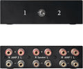 Y.D.F 2 Port Amplifier Speaker Selector, 2-in-1-Out Amp Speaker Switcher by YDF