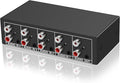 3.5mm Aux + RCA L/R Bi-Directional Stereo Audio Switch 4 in 1 Out A/B Analog by WLTASUY