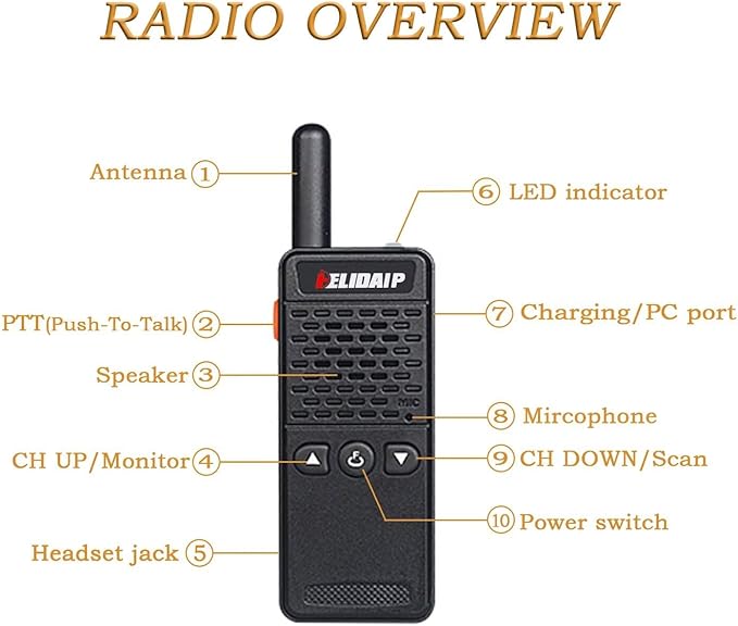 ELIDAIP T-M2 Mini Walkie Talkies - Image 8