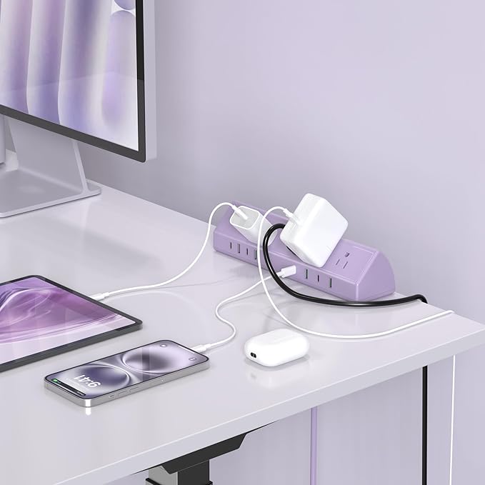 Jgstkcity Desk Clamp Power Strip, 65W Fast Charging Station, 4 USB-C, 4 USB-A - Image 5