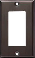 ENERLITES Decorator Switch Metal Wall Plate, Stainless Steel Outlet Cover by Enerlites