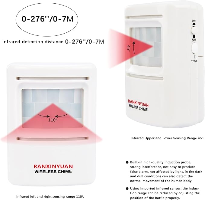 RANXINYUAN Barking Dog Motion Sensor-Pir Human Body Dog Barking Alarm Realistic - Image 5