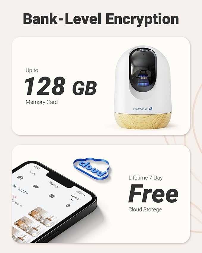 MUBVIEW 5MP Indoor Security Camera, 5/2.4G WiFi Cameras - Image 9