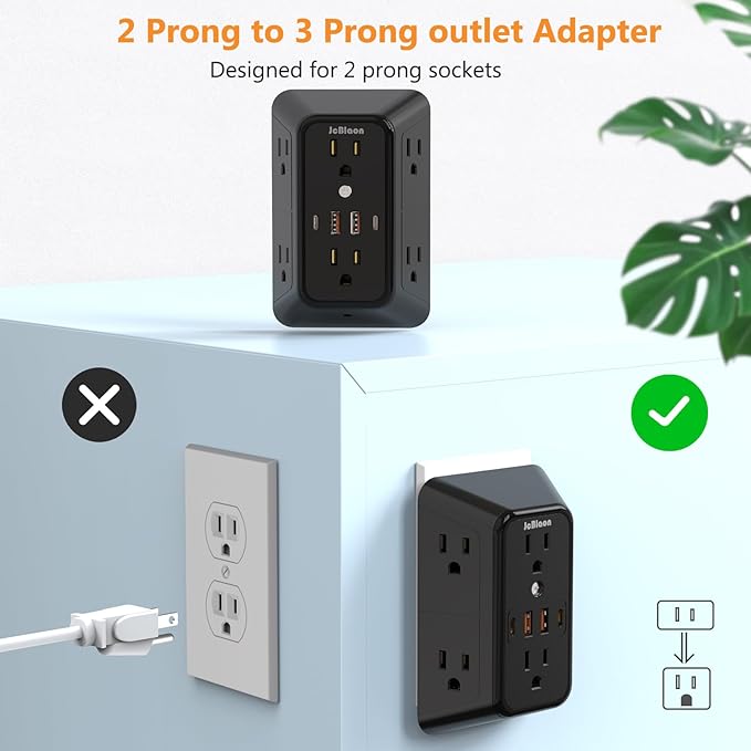USB Wall Charger Power Strip Surge Protector - Image 7