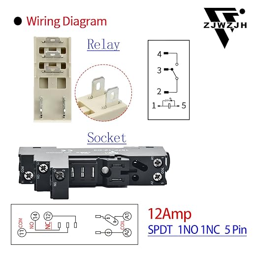 12Amp Power Relay Switch with Test Button SPDT 1NO 1NC with LED Indicator Light - Image 6