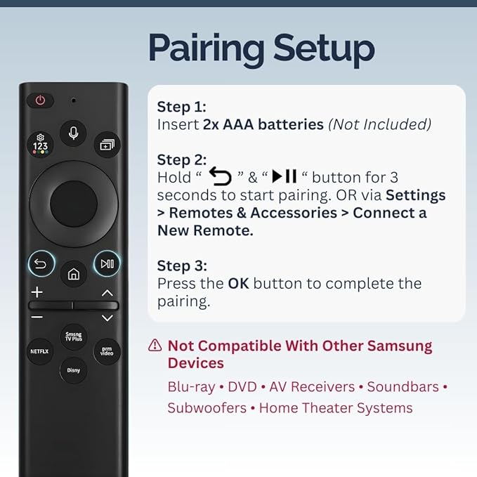 2 Pack BN59-01385A Samsung TV Remote Control Replacement - Image 4